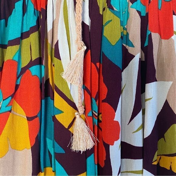 ASTR The Label Paola Crochet Top Tropical Print Maxi Dress Sz S - Picture 8 of 12